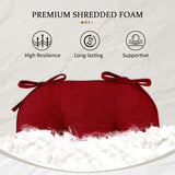 Kitchen Chair Cushions Set of 4, Non-Slip Chair Cushions,Shredded Memory Foam Chair Pads with Ties 15.5" x 15.5"