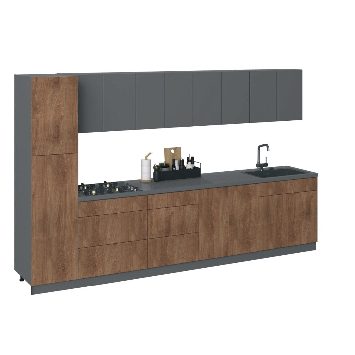 Kitchen Radiance Collection Black Color Base Size 9Ft Wide