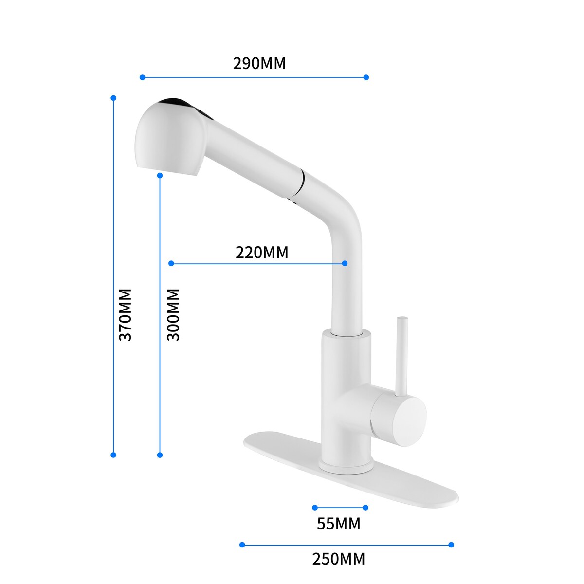 Kitchen Faucets with Pull Down Sprayer Single Handle Sink Faucet