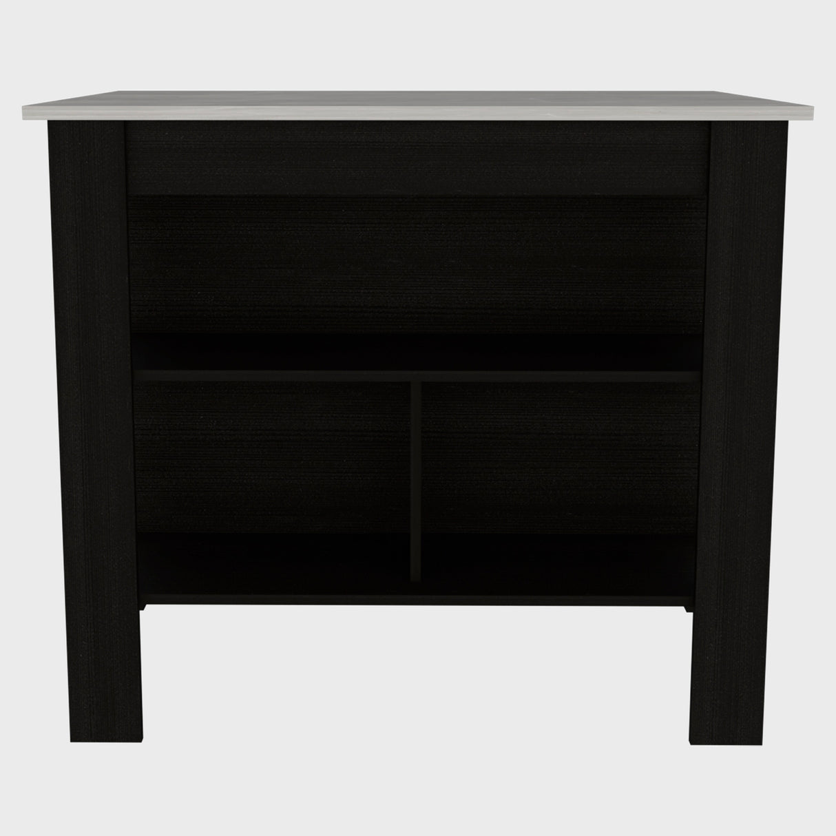 Kitchen Island with Four Legs, Three Shelves