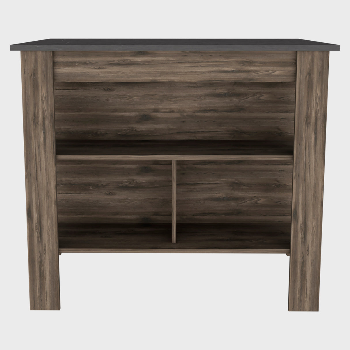 Kitchen Island with Four Legs, Three Shelves