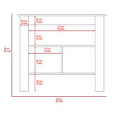 Kitchen Island with Four Legs, Three Shelves