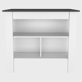 Kitchen Island with Four Legs, Three Shelves