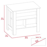 Kitchen Island with Four Legs, Three Shelves