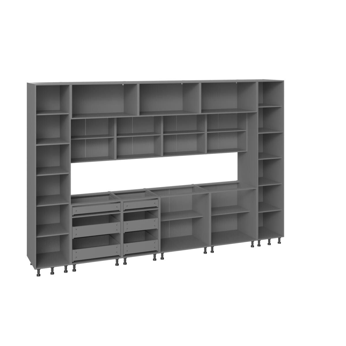 Kitchen Luxe Collection Black Color Base Size 12Ft Wide - 143x24