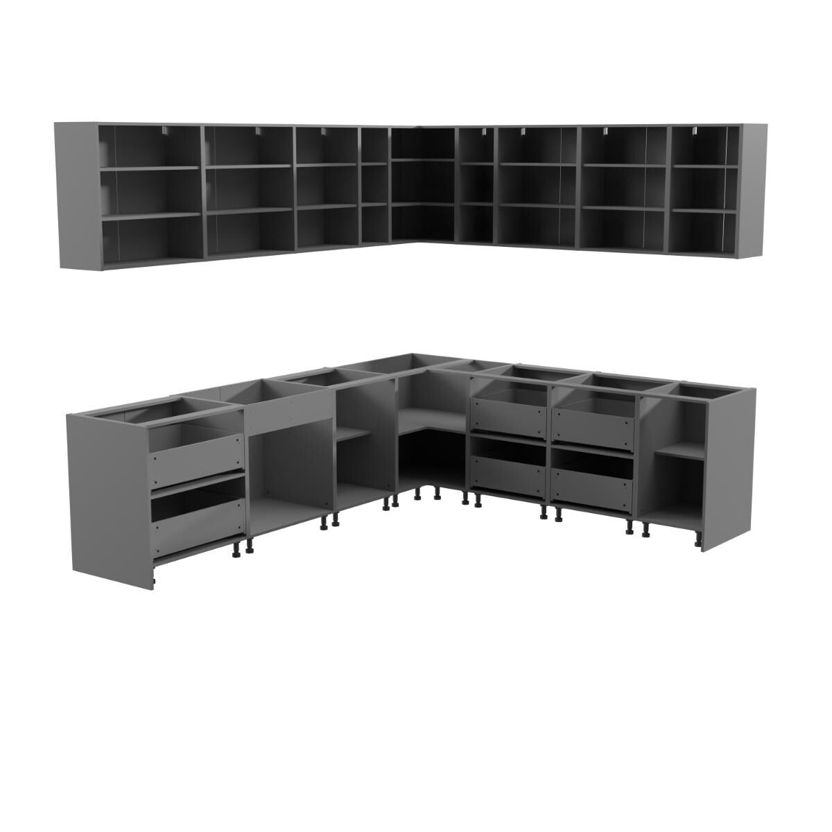 Kitchen Modern Collection Gray Color Base Size 10x8,5Ft Wide - 102x120