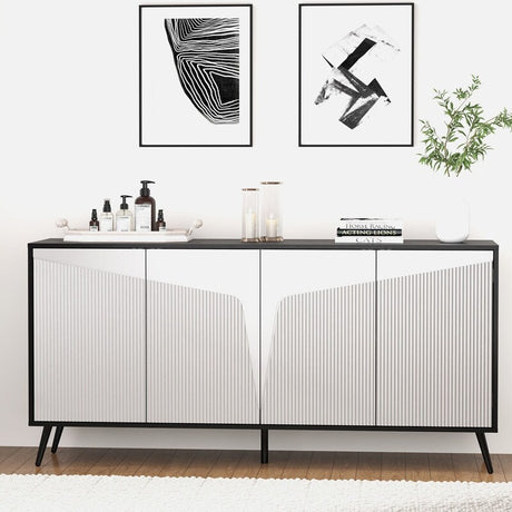 Kitchen Sideboard Buffet Cabinet,63"W Large Storage cabinet with door and Adjustable Shelf