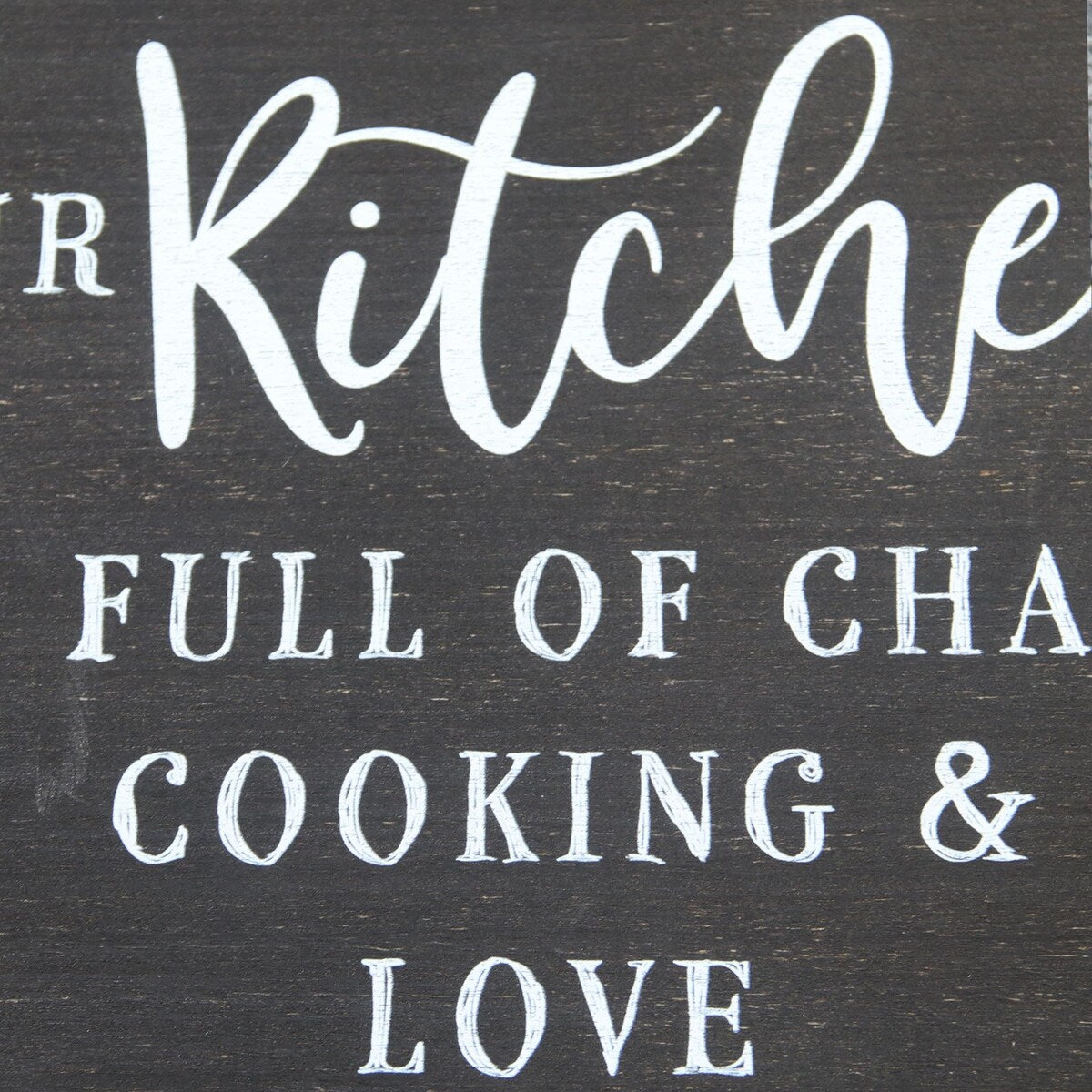 Kitchen Sign Tabletop Decor with Wooden Beads and Tassels