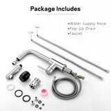 Kitchen Sink Faucet High Arch Single Handle Brushed Nickel Kitchen Faucet