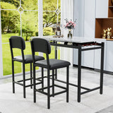 Kitchen Table Set, Dining Table and Chairs for 2, 3 Piece Dining Room Table Set with 2 Upholstered Chairs, Bar Dining Table Set