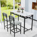 Kitchen Table Set, Dining Table and Chairs for 2, 3 Piece Dining Room Table Set with 2 Upholstered Chairs, Bar Dining Table Set