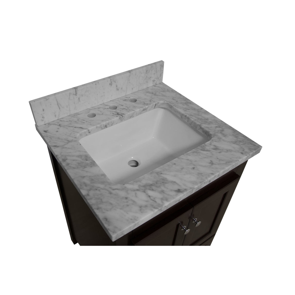 KitchenBathCollection Abbey 24" Bathroom Vanity with Carrara Marble Top