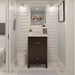 KitchenBathCollection Abbey 24" Bathroom Vanity with Carrara Marble Top