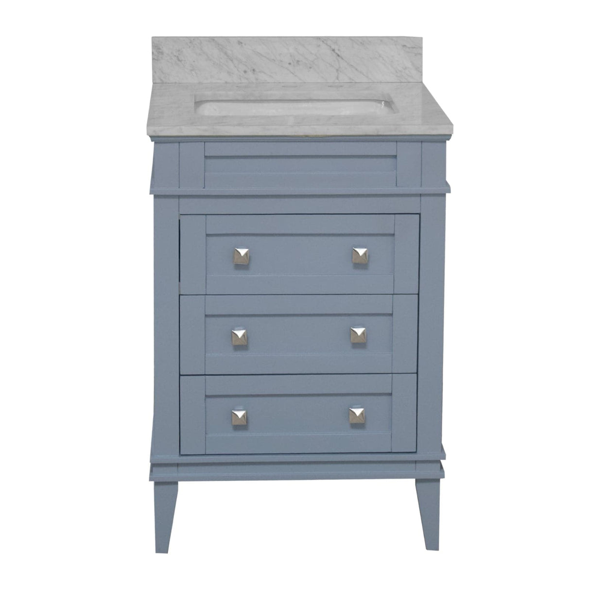 KitchenBathCollection Eleanor 24" Bathroom Vanity with Carrara Marble Top