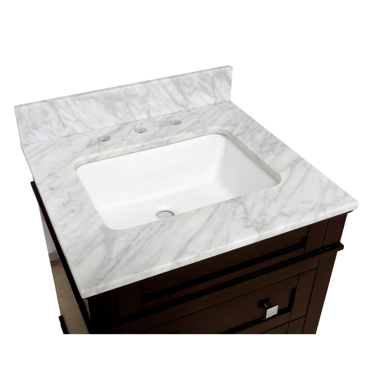 KitchenBathCollection Eleanor 24" Bathroom Vanity with Carrara Marble Top