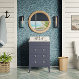 KitchenBathCollection Eleanor 24" Bathroom Vanity with Carrara Marble Top