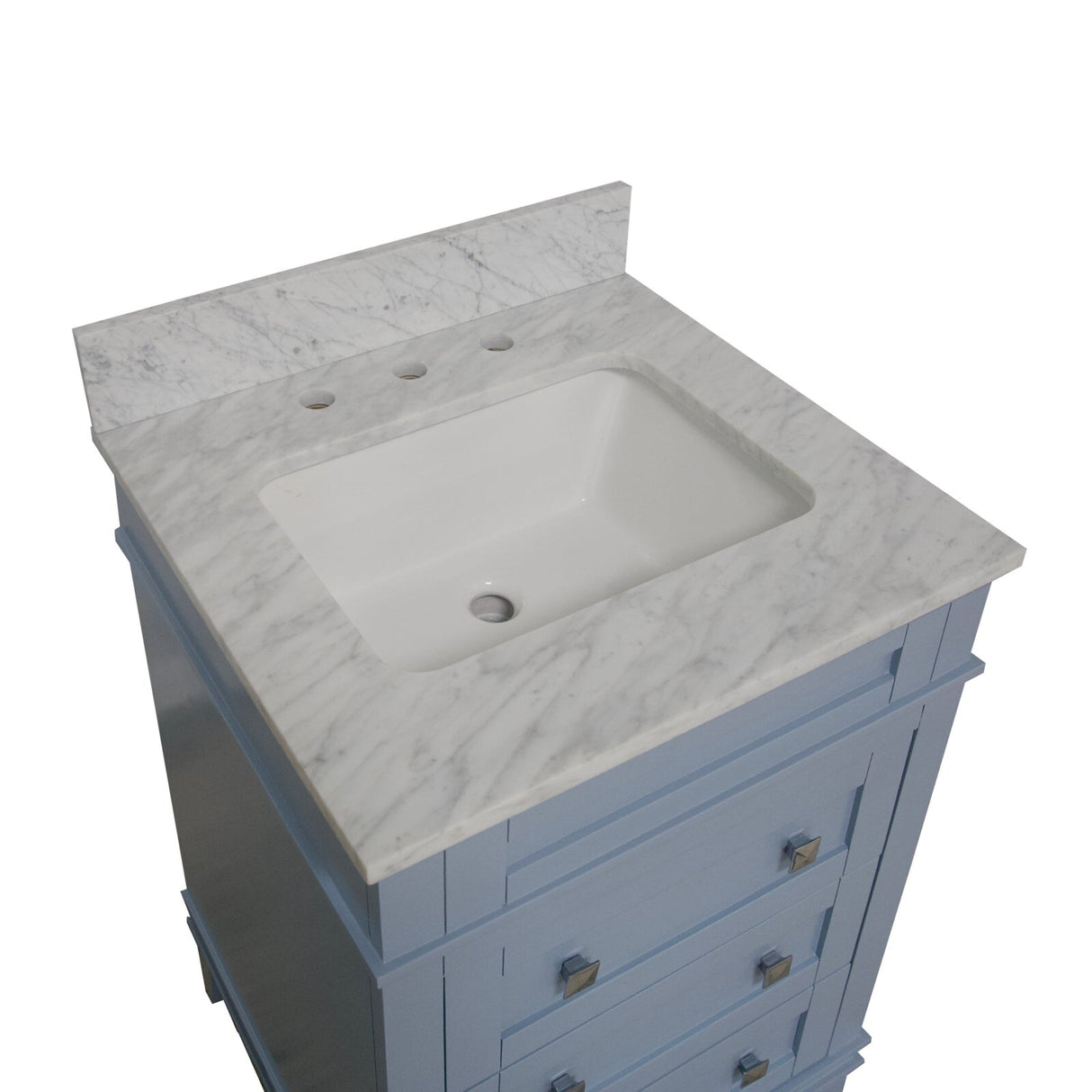 KitchenBathCollection Eleanor 24" Bathroom Vanity with Carrara Marble Top