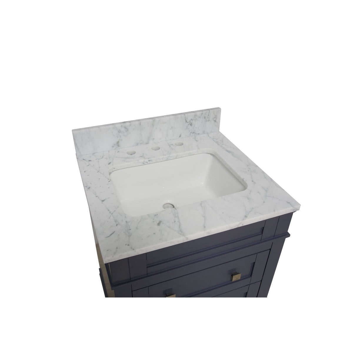 KitchenBathCollection Eleanor 24" Bathroom Vanity with Carrara Marble Top