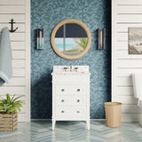 KitchenBathCollection Eleanor 24" Bathroom Vanity with Carrara Marble Top