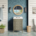 KitchenBathCollection Eleanor 24" Bathroom Vanity with Carrara Marble Top