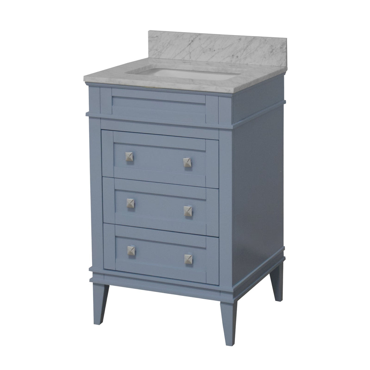 KitchenBathCollection Eleanor 24" Bathroom Vanity with Carrara Marble Top
