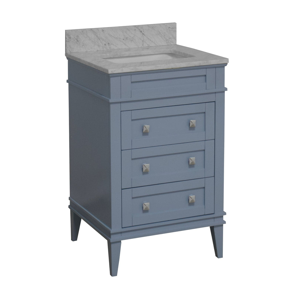 KitchenBathCollection Eleanor 24" Bathroom Vanity with Carrara Marble Top