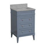 KitchenBathCollection Eleanor 24" Bathroom Vanity with Carrara Marble Top