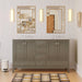 KitchenBathCollection Horizon 60" Double Bathroom Vanity with Carrara Marble Top