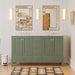 KitchenBathCollection Horizon 60" Double Bathroom Vanity with Carrara Marble Top