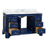 KitchenBathCollection Katherine 60" Single Bathroom Vanity with Carrara Marble Top