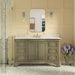 KitchenBathCollection Katherine 60" Single Bathroom Vanity with Carrara Marble Top