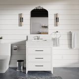 KitchenBathCollection Kensington 30" Bathroom Vanity with Engineered Marble Top
