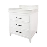 KitchenBathCollection Kensington 30" Bathroom Vanity with Engineered Marble Top