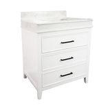 KitchenBathCollection Kensington 30" Bathroom Vanity with Engineered Marble Top