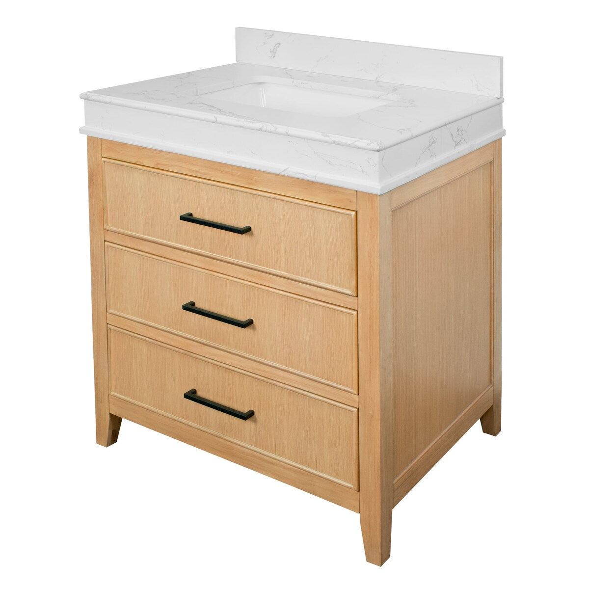 KitchenBathCollection Kensington 30" Bathroom Vanity with Engineered Marble Top