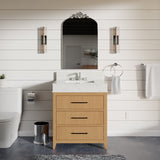 KitchenBathCollection Kensington 30" Bathroom Vanity with Engineered Marble Top