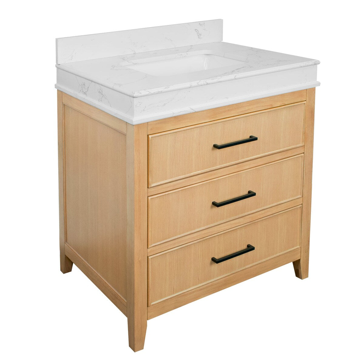 KitchenBathCollection Kensington 30" Bathroom Vanity with Engineered Marble Top