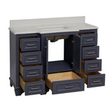 KitchenBathCollection Nantucket 48" Bathroom Vanity with Quartz Top