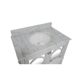 KitchenBathCollection Olivia 36" Bathroom Vanity with Carrara Marble Top