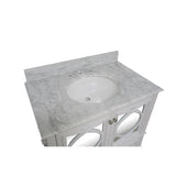 KitchenBathCollection Olivia 36" Bathroom Vanity with Carrara Marble Top