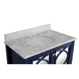 KitchenBathCollection Olivia 36" Bathroom Vanity with Carrara Marble Top