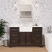 KitchenBathCollection Zelda 60" Single Farmhouse Vanity with Carrara Marble Top
