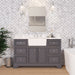 KitchenBathCollection Zelda 60" Single Farmhouse Vanity with Carrara Marble Top