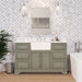 KitchenBathCollection Zelda 60" Single Farmhouse Vanity with Carrara Marble Top