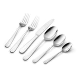 Kitchinox Alton Bay Satin 75-piece Stainless Steel Silverware Set, Flatware Service for 12