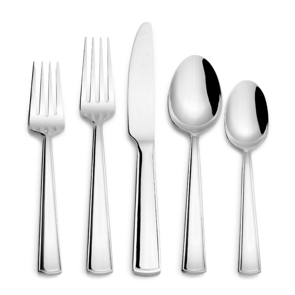 Kitchinox Exeter 43-piece Stainless Steel Silverware Set, Flatware Service for 8