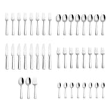 Kitchinox Exeter 43-piece Stainless Steel Silverware Set, Flatware Service for 8