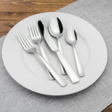 Kitchinox Exeter 43-piece Stainless Steel Silverware Set, Flatware Service for 8