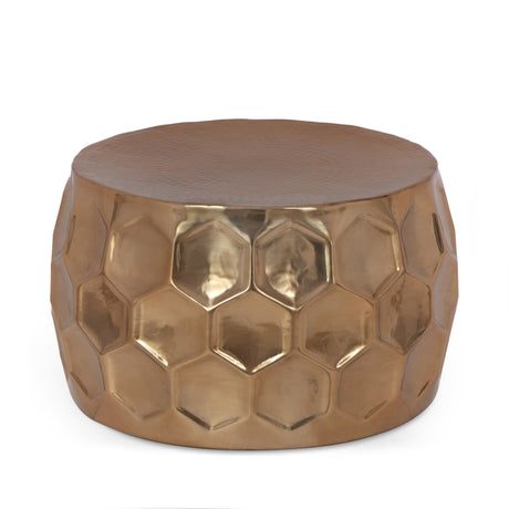 Klein Modern Glam Handcrafted Aluminum Honeycomb Coffee Table by Christopher Knight Home - 24.00" L x 24.00" W x 14.00" H