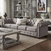 Knightsbridge Light-grey Extra Long Chesterfield Sofa by iNSPIRE Q Artisan